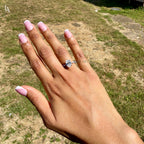 Oval Cut Hidden Halo Engagement Ring