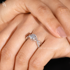 Round Cut Infinity Twist Engagement Ring
