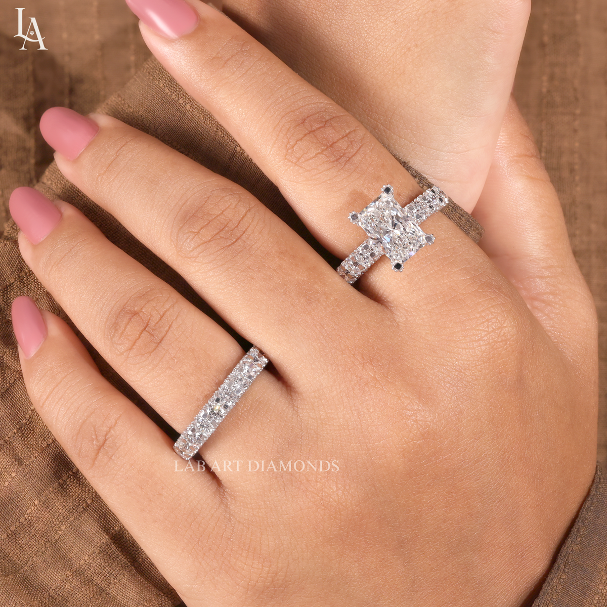 Radiant Cut Bridal Set & Engagement Ring