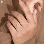 Marquise Cut Hidden Halo Engagement Ring