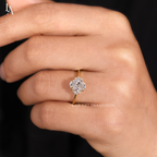 Vintage Inspired Oval Cut Engagement Ring