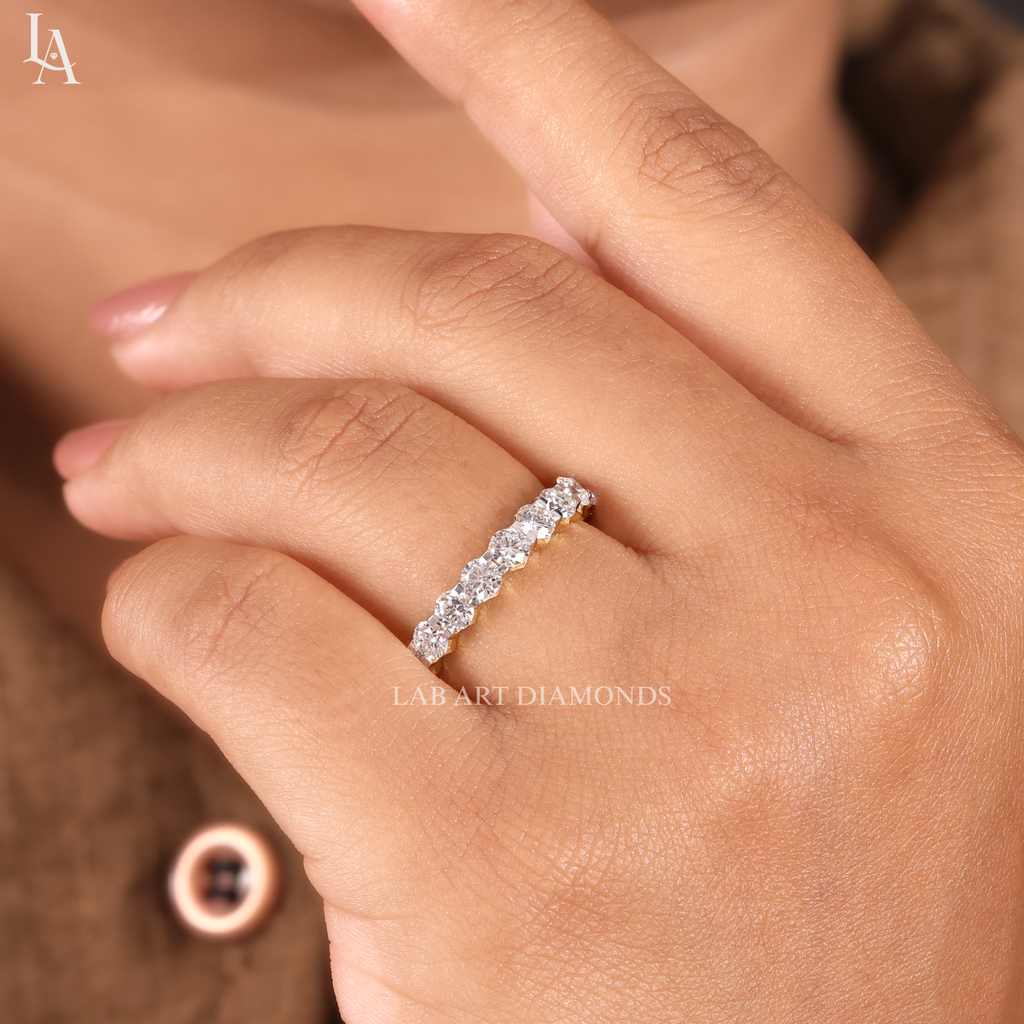 Round Cut Full Eternity Band