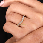 Curved U Shape Pave Contour Band