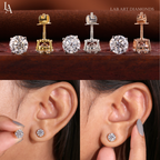 Round Cut Stud Earrings