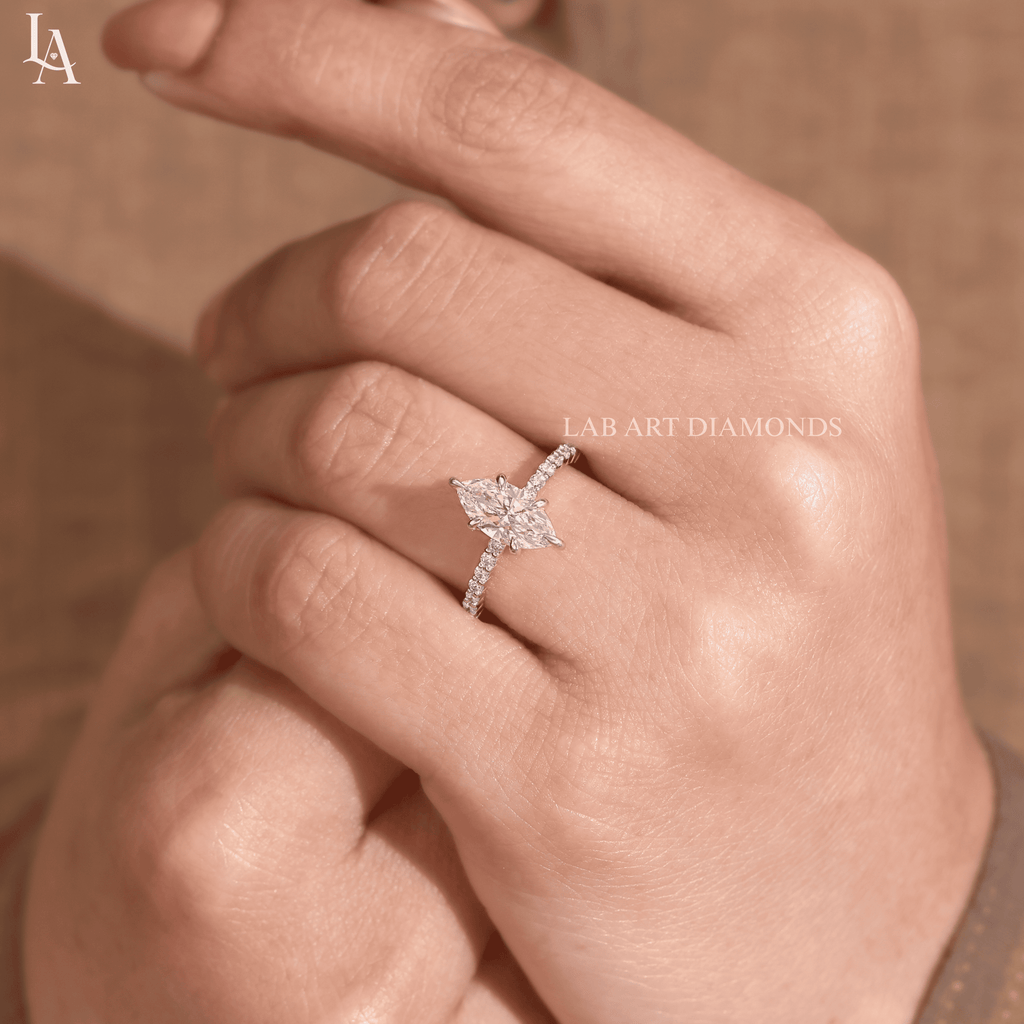 Marquise Cut Solitaire Engagement Ring