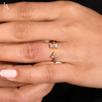 Toi Et Moi Baguette and Trillion Cuff Open Ring