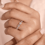 Toi et Moi Minimalist Bridal Engagement Band