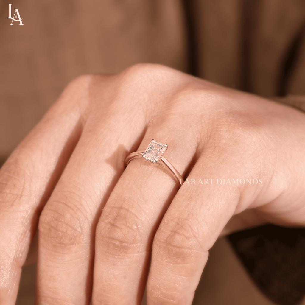 Emerald Cut Solitaire Engagement Ring