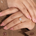 Asscher Cut Solitaire Engagement Ring