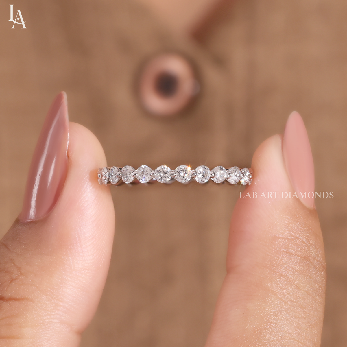 Round Cut Diamond Full Eternity Band