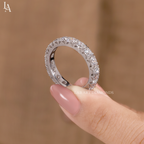 Round Wide Diamond Full Eternity Band