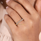 Round Cut Half Eternity Band