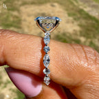 Oval Cut Hidden Halo Engagement Ring
