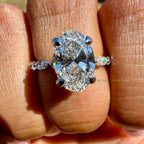 Oval Cut Hidden Halo Engagement Ring