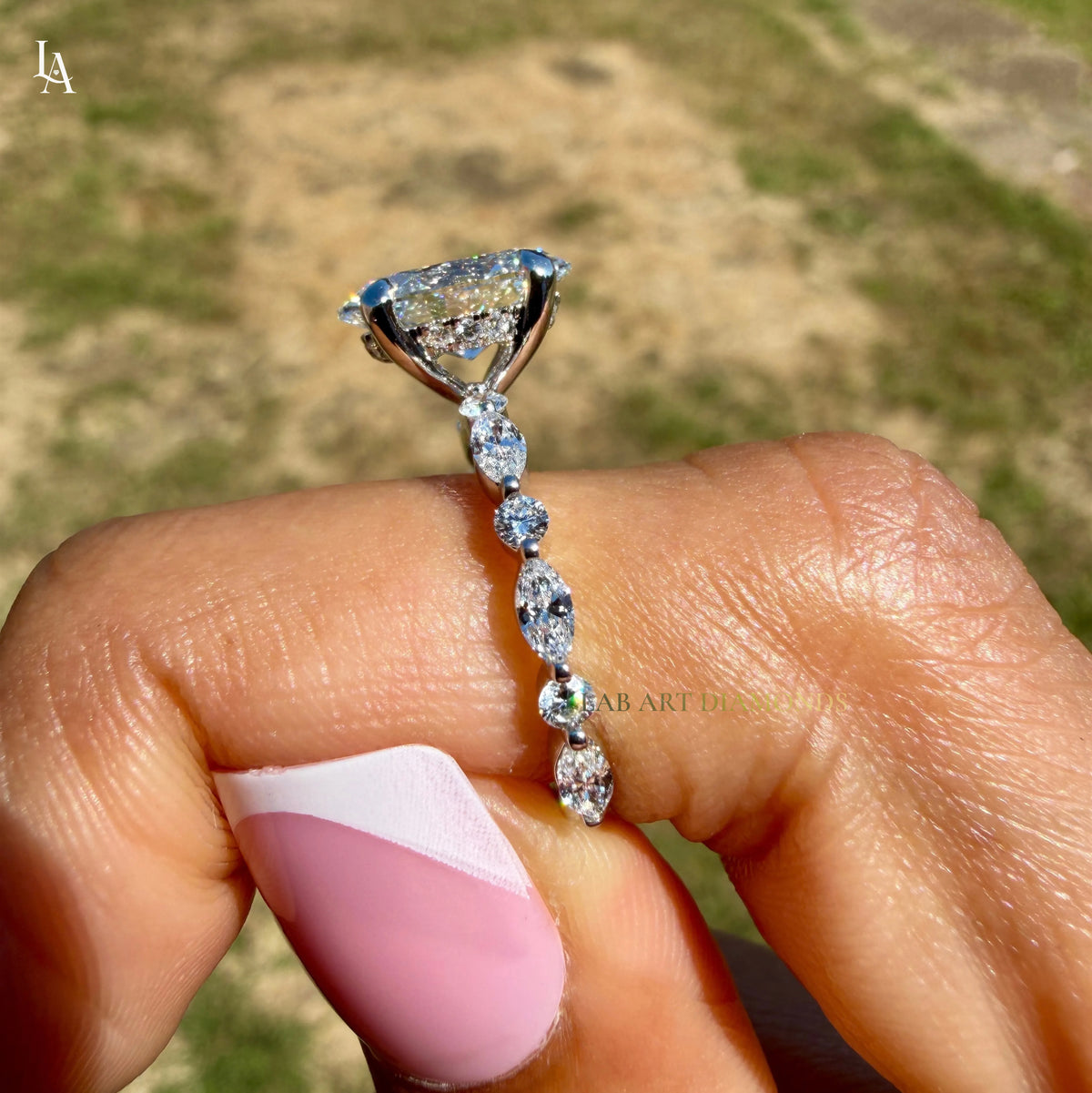 Oval Cut Hidden Halo Engagement Ring