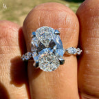 Oval Cut Hidden Halo Engagement Ring