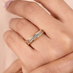 Bagutte Cut Channel Set Wedding Ring