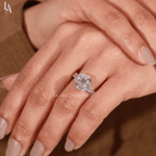 Round Cut Art Deco Halo Engagement Ring