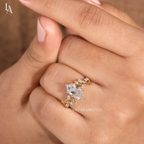 Marquise Cut Nature Inspired Engagement Ring