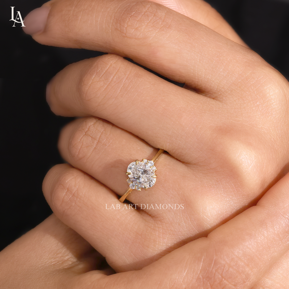 Vintage Inspired Oval Cut Engagement Ring