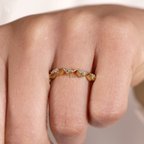 Twisted Dainty Spiral Half Eternity Ring