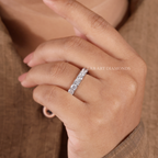 Round Wide Diamond Full Eternity Band