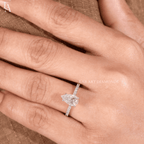 Pear Cut Tear Drop Solitaire Engagement Ring