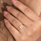 Asscher Cut Solitaire Engagement Ring