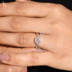Round Cut Infinity Twist Engagement Ring