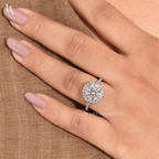 Round Cut Halo Engagement Ring
