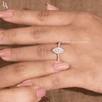 Marquise Cut Hidden Halo Engagement Ring