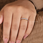 Emerald Cut Full Eternity Band