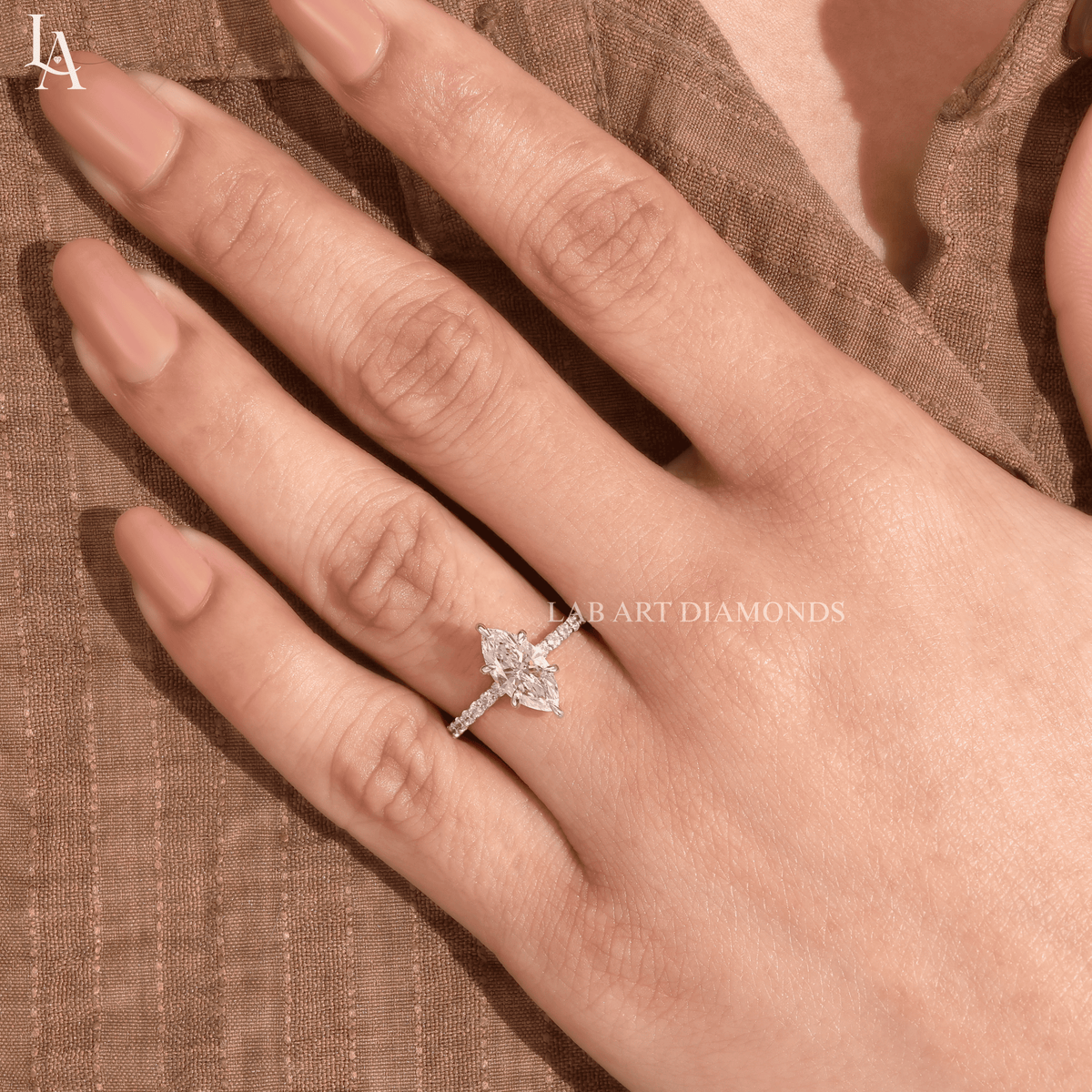 Marquise Cut Solitaire Engagement Ring
