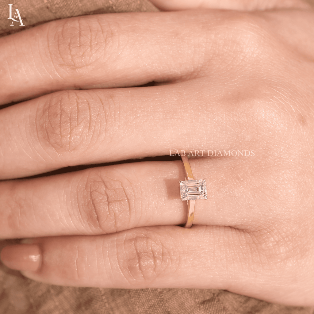Emerald Cut Solitaire Engagement Ring