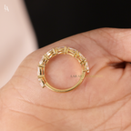 Twisted Vine Spiral Half Eternity Ring