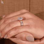 Round Cut Art Deco Halo Engagement Ring