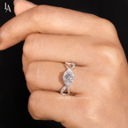 Round Cut Infinity Twist Engagement Ring