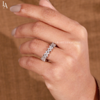 Marquise-Cut  Flower Eternity Band