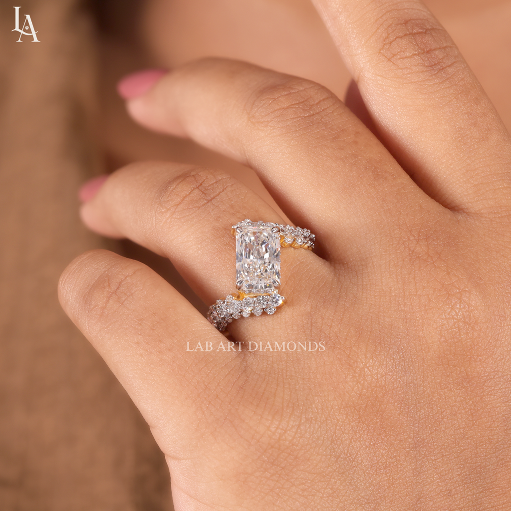 Radiant Cut Cluster Bypass Ring