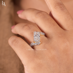 Radiant Cut Cluster Bypass Ring