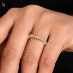 Round Cut Half Eternity Band