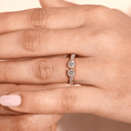 Toi et Moi Minimalist Bridal Engagement Band