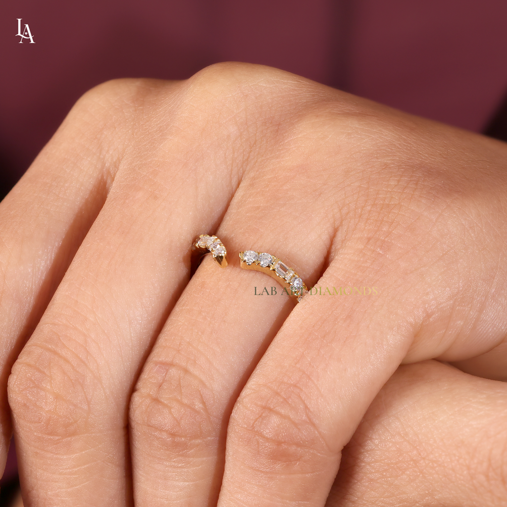 Bagutte Open Ended Stacking Art Deco Ring