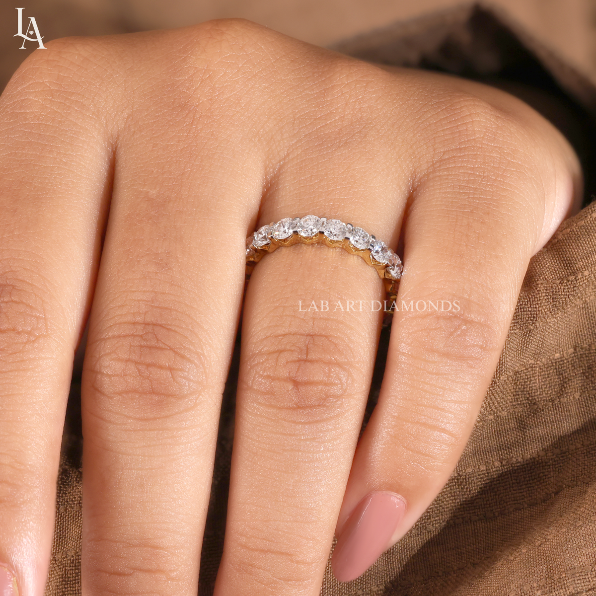 Round Cut Full Eternity Band