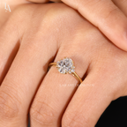 Vintage Inspired Oval Cut Engagement Ring