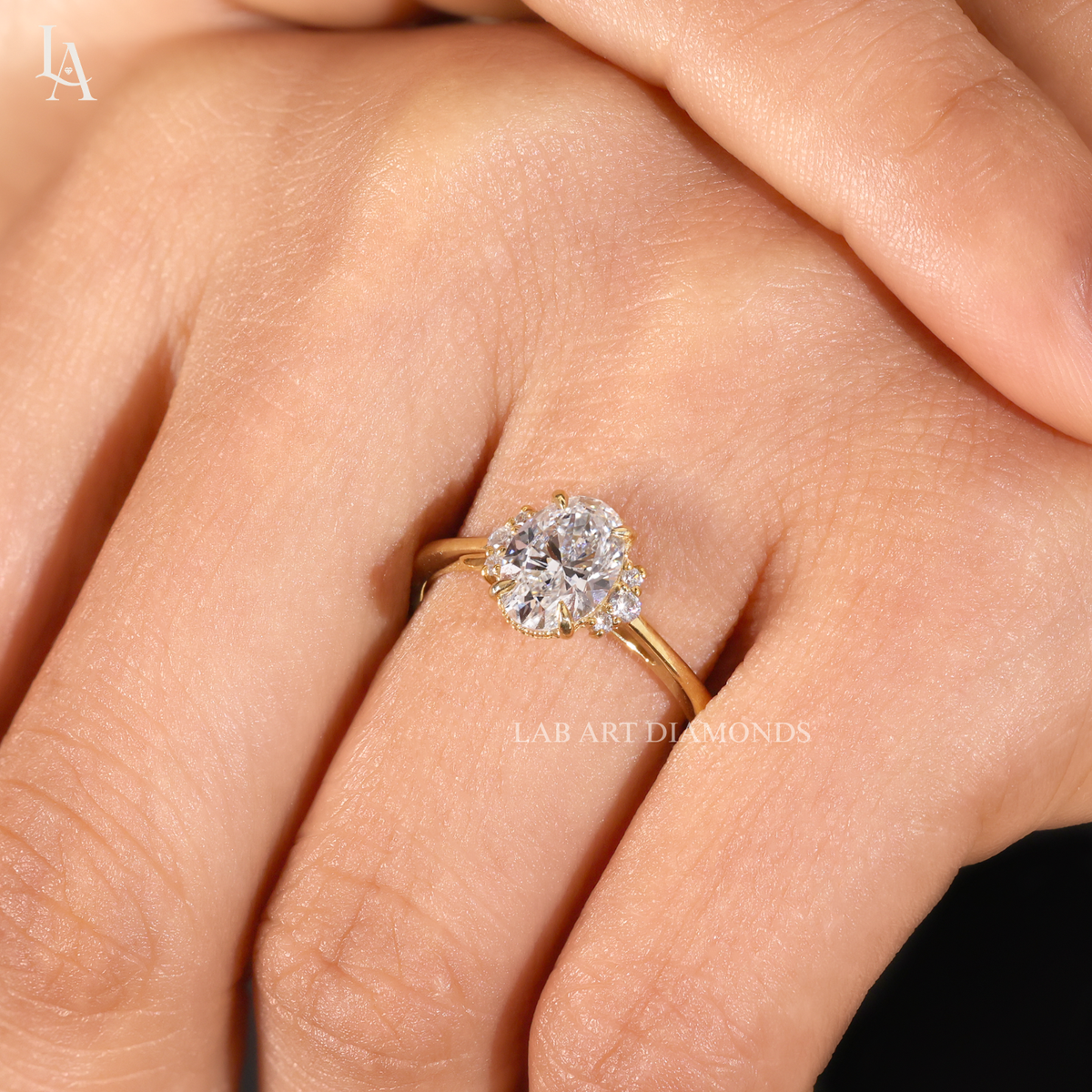Vintage Inspired Oval Cut Engagement Ring
