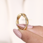 Twisted Infinity Half Eternity Band