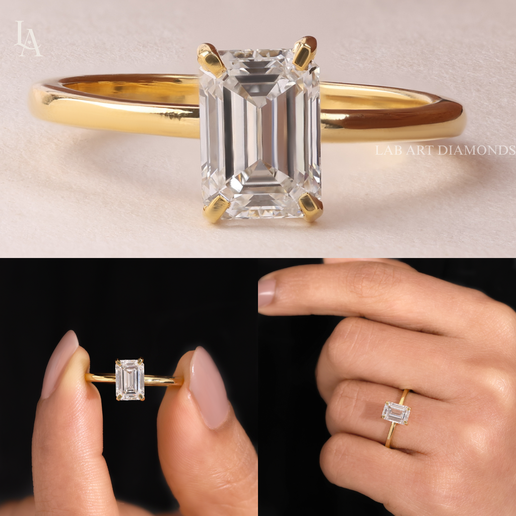 Emerald Cut Solitaire Engagement Ring