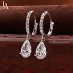 Pear Cut Lab Grown Diamond Drop Earrings