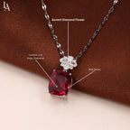 Cushion Cut Ruby Pendant Necklace